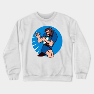 Rugby Player Fending Retro Crewneck Sweatshirt